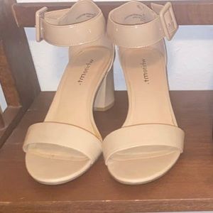 NWOT Nude sandals